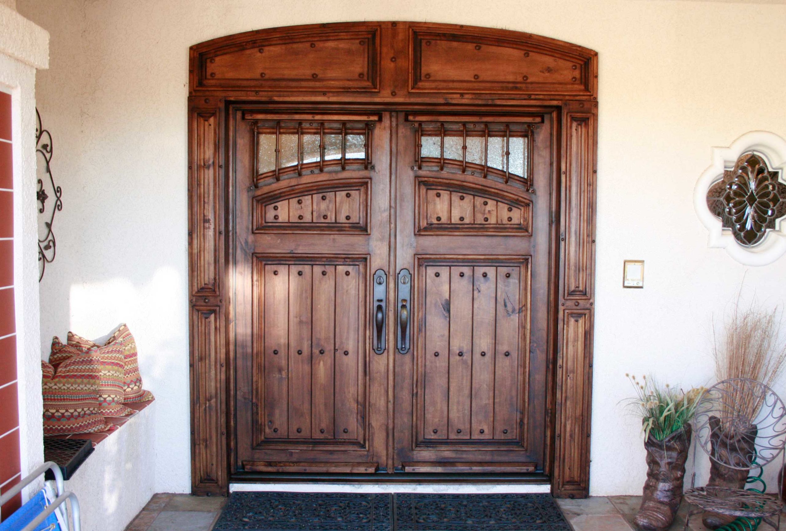 rustic door hardware, rustic door handles, garage door decorative hardware
