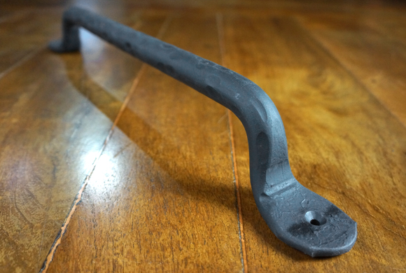 Forged Iron Handle, Modern Iron Door Pull, Rustic Door Pull, Iron Door Hardware