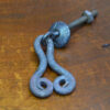 scroll pull, old cabinet hardware, wrought iron cabinet hardware