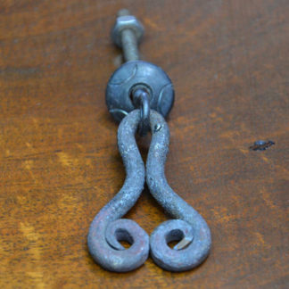 scroll pull, old cabinet hardware, wrought iron cabinet hardware