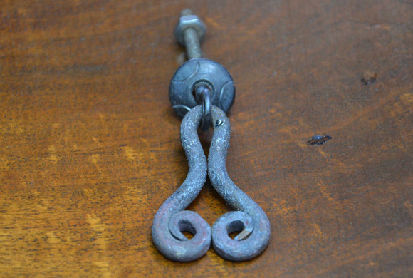 scroll pull, old cabinet hardware, wrought iron cabinet hardware