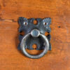 Square Leaf Pull, Rustic Drawer Pulls, Wrought Iron Hardware