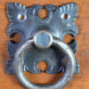 Square Leaf Pull, Rustic Drawer Pulls, Wrought Iron Hardware