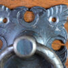 Square Leaf Pull, Rustic Drawer Pulls, Wrought Iron Hardware