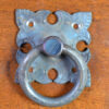 Square Leaf Pull, Rustic Drawer Pulls, Wrought Iron Hardware