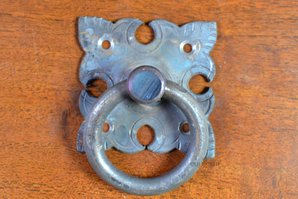 Square Leaf Pull, Rustic Drawer Pulls, Wrought Iron Hardware